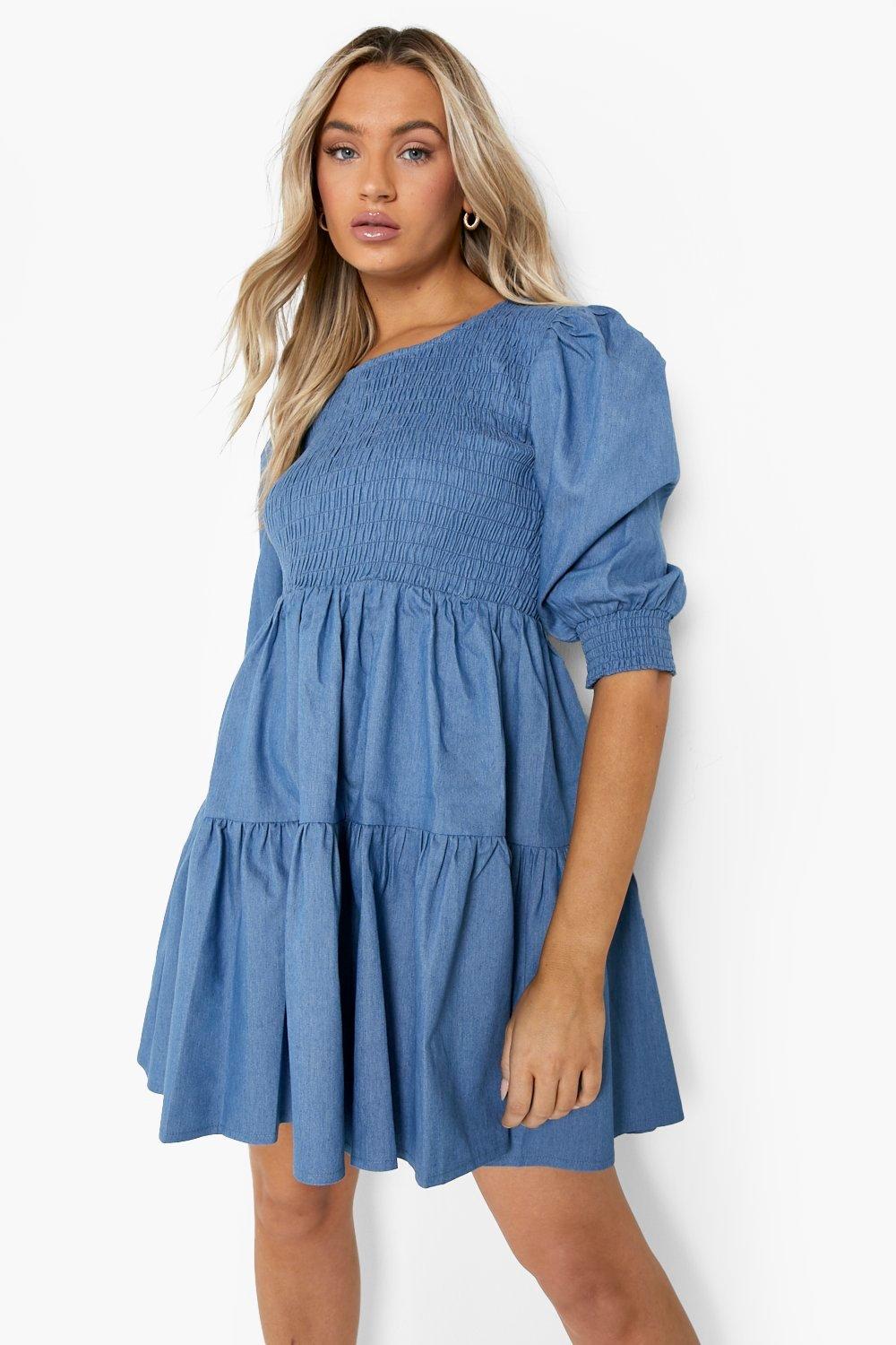 Chambray on sale smock dress